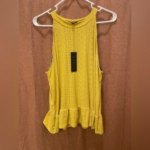 Mustard yellow tank top. New with tags. XL